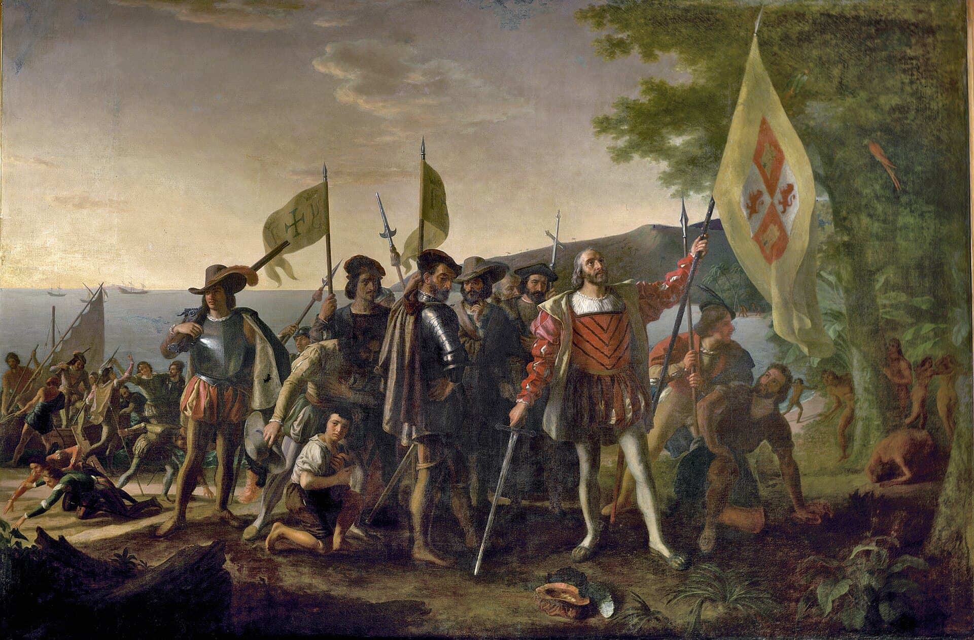 John Vanderlyn's painting of Columbus landing at Guanahani in 1492